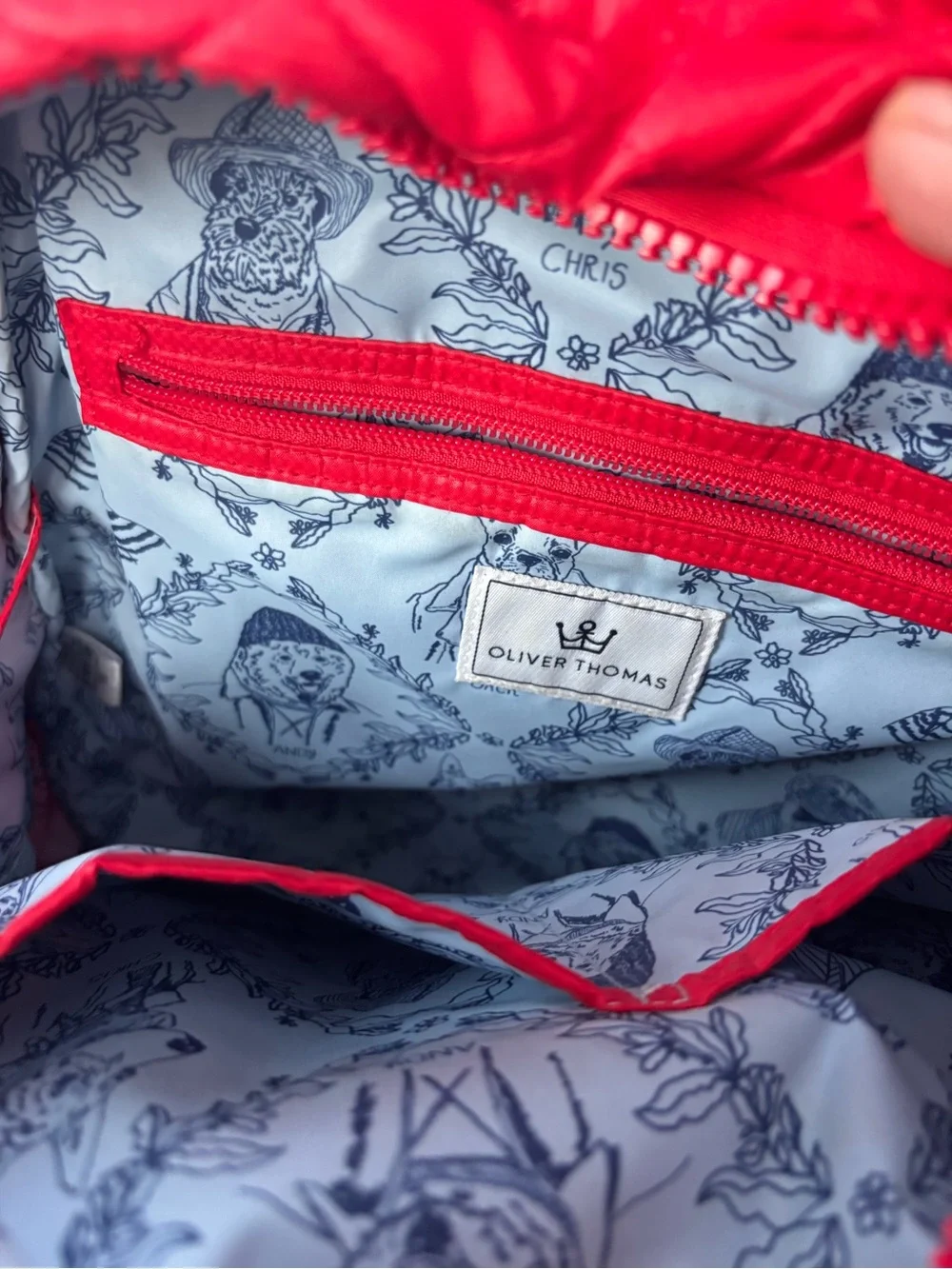 Oliver Thomas 24+7 Tennis Backpack Quilted. Red